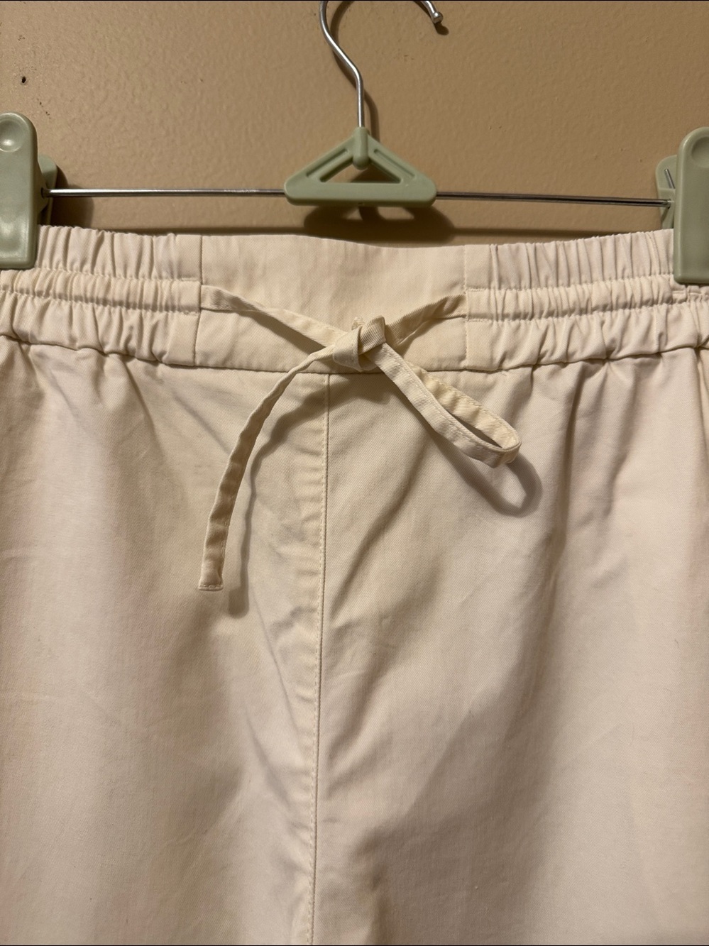 COS Cream Straight-Leg Drawstring Pants - Picture 2 of 6